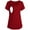 Red, variant on Celivon Womens Maternity Nursing Tops Short Sleeve Rushed Hem Breastfeeding Shirt Flattering Comfy Pregnancy Clothes