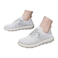 thumbnail image 3 of XIMIN Women's Fashion Casual Comfortable Orthopedic Sneakers Lace Up Breathable Lightweight Ultra Soft Walking Shoes Wide Width Sock Shoes for Everyday Wear and Running, 3 of 7