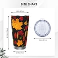 thumbnail image 4 of Lsque Autumn Maple Leaves A Pattern 20oz Car Cup with Lid and Straw, Insulated Coffee Cup with Straw Topper, Spill Proof Travel Coffee Mug, Stainless Steel Tumble-Straw Three-piece Set, 4 of 8