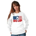 thumbnail image 3 of Betty Boop American Flag Patriotic Women Plus Size Sweatshirt Brisco Brands 2X, 3 of 5