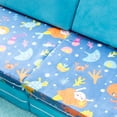 thumbnail image 5 of Jaxx Playscape - Imaginative Modular Furniture Playset/Sofa - Fun Kids Patterns, Mermaids / Aqua, 5 of 5