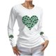 thumbnail image 1 of Mujeres de Manga Larga Tops Casual Día de San Patricio Impresión Cuello Redondo Blusa Suelta Poliéster Ligero Suave Cómodo para Primavera Verano, 1 of 6