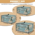 thumbnail image 3 of ZIATUBLES Toaster Oven Cover Stain Resistant Kitchen Countertop Appliance Dust Cover Small Size Appliance Protector Storage Bag with Side Pocket, 18.5" x 14.5" x 9", Daisy Pale Blue Wood Grain, 3 of 8