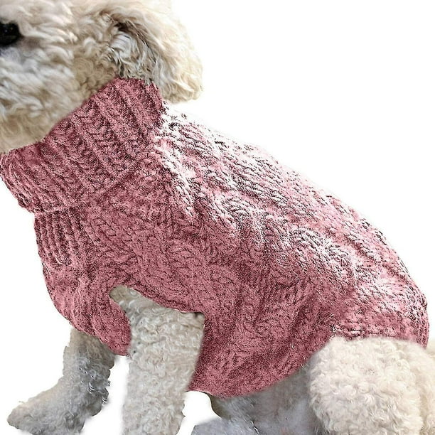 Suéter para perro, chaleco, abrigo cálido para mascota, suéter de lana de punto suave para invierno, abrigo de punto de ganchillo, ropa para perros pequeños, medianos y grandes