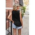 thumbnail image 2 of Women's Loose Fit Pleated Square Neck Trendy Sleeveless Casual Tunic Tops, 2 of 3