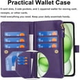 thumbnail image 4 of Crossbody iPhone 15 Plus Case with Strap Lanyard,for Apple iPhone 15 Plus Phone Wallet Case for Women with Card Holder,Zipper Pocket Magnetic Flip Leather iPhone 15 Plus Case,6.7" Purple, 4 of 14