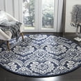 thumbnail image 2 of SAFAVIEH Blossom Travis Geometric Wool Area Rug, Navy/Ivory, 6' x 6' Round, 2 of 5