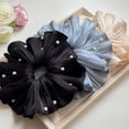 thumbnail image 2 of mdesiwst Hair Tie Imitation Pearls Large Elastic Hair Band Double Layer Soft Fabric Hair Scrunchie Hair Accessories, 2 of 5