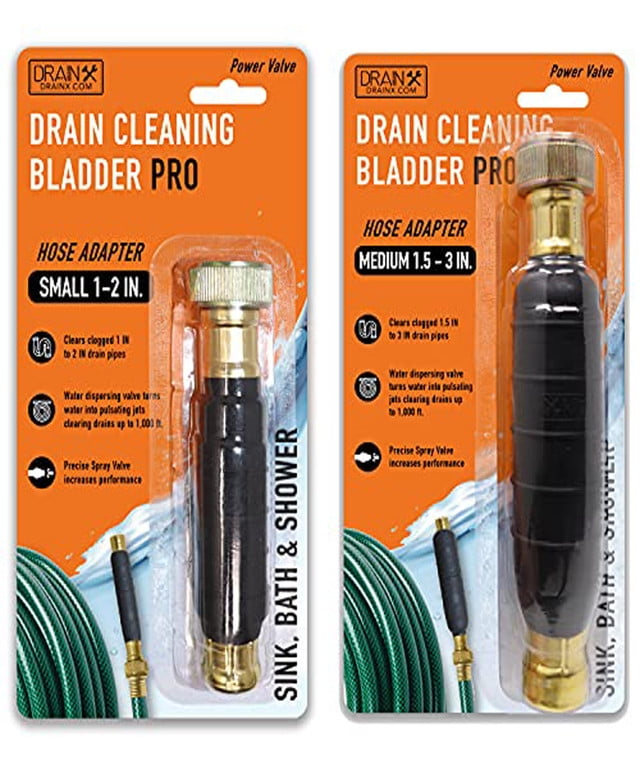 Drain Cleaning Water Bladder with Garden Hose Attachment 1-1/2-3" 