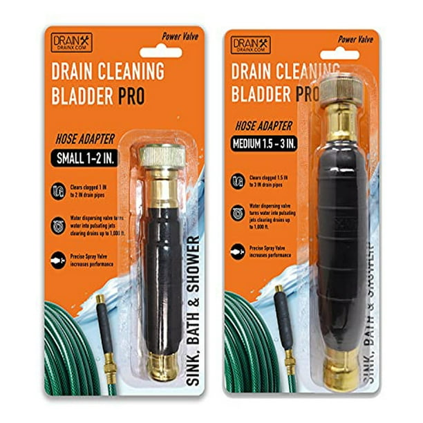 DrainX Cleaning Water Bladder with Garden Hose Attachment, Medium