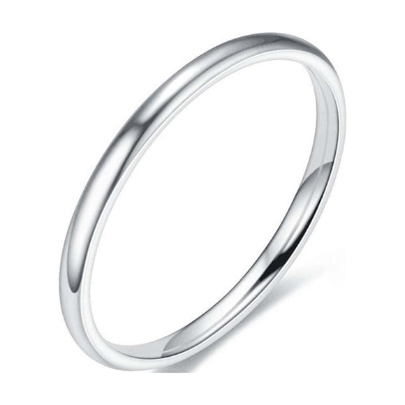 onlyliua Promoción de Temporada Anillo de Acero de Titanio Fino de 2 Mm En Temperamento Versátil, Anillo Sencillo de Moda para Mujer, Anillo de Cola, Joyería