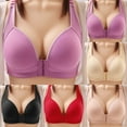 thumbnail image 3 of UPPADA Push Up Bras for Women Women's Full Coverage Non Padded Comfort Front Button Bra Comfort Wire-Free Bra Plus Size Closure Everyday Bras Sports Bras for Women High Support Clrearance on Sale, 3 of 4