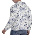 thumbnail image 3 of KLL Indigo Tie Dye Print Mens Hoodie Long Sleeve Casual Pullover Hooded Sweatshirt Fashion Drawstring Hoodies with Pocket-XX-Large, 3 of 6