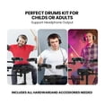 thumbnail image 4 of Electric Drum Set, Electronic Drum Set for Beginner with 150 Sounds, Drum Set for kids with 4 Quiet Electric Drum Pads, 2 Switch Pedal, Drum Throne, Drumsticks, On-Ear Headphones, 4 of 7