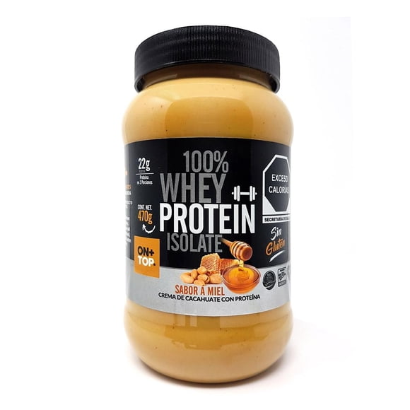 Crema de Cacahuate On+Top Miel Whey 470 g