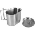 thumbnail image 6 of Stainless Steel Canteen Cup with Lid and Foldable Handles for Outdoor Camping Hiking Backpacking Picnic Survival, 6 of 9
