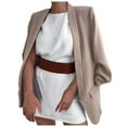 thumbnail image 3 of outfmvch blazer jackets for women classic blazer jackets business casual boyfriend plus size lightweight work blazer jacket womens tops khaki, 3 of 5