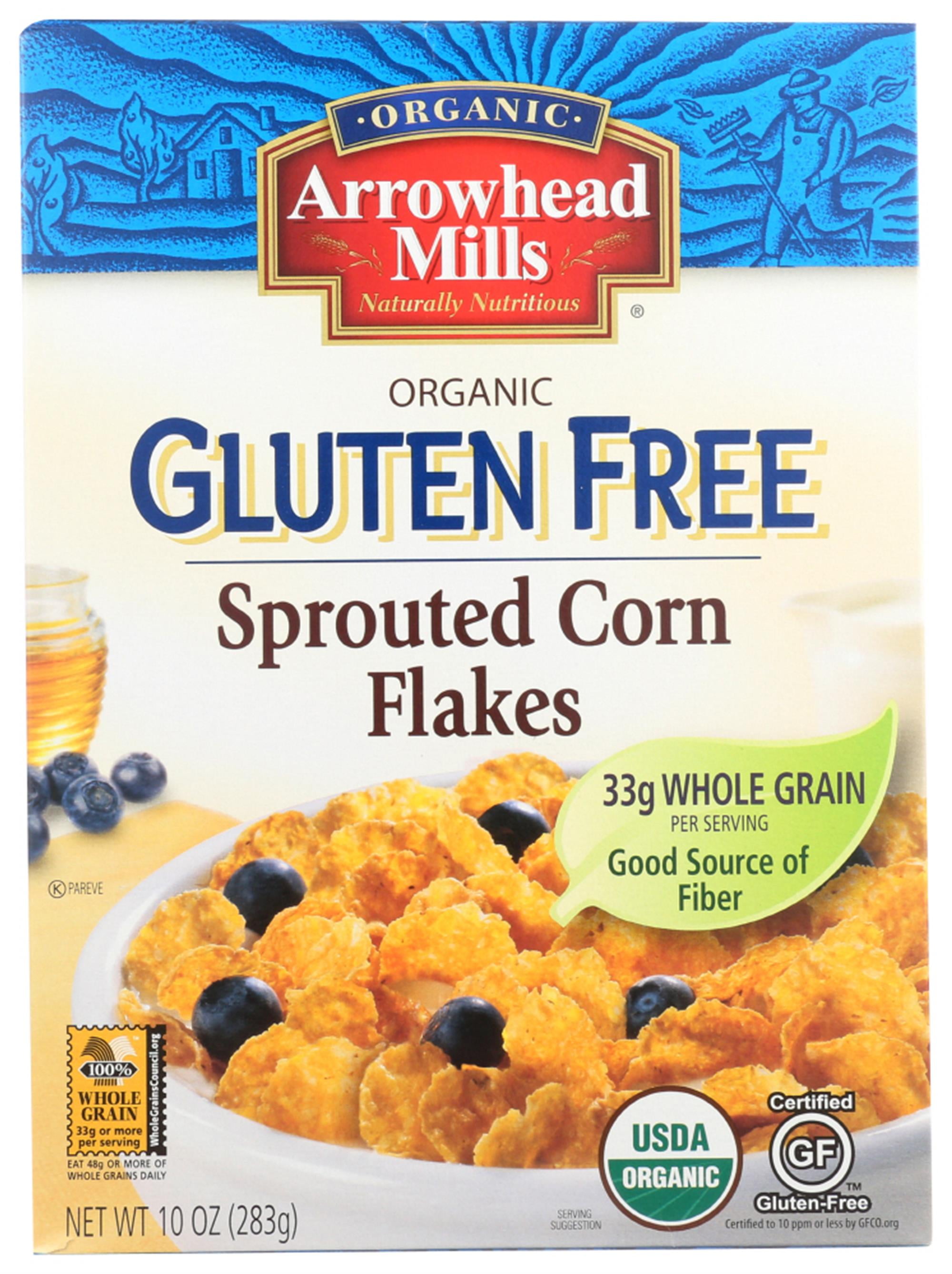 Arrowhead Mills Organic Gluten Free Sprouted Corn Flakes, 10 Oz
