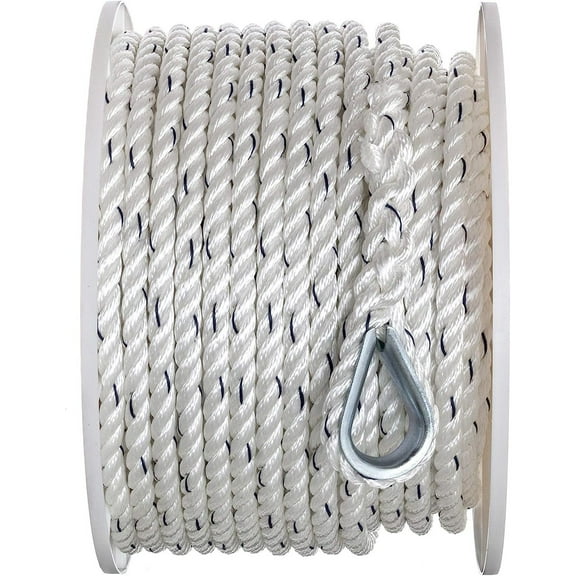 Bilot Boat Anchor Line Rope, 3-Strand Twisted