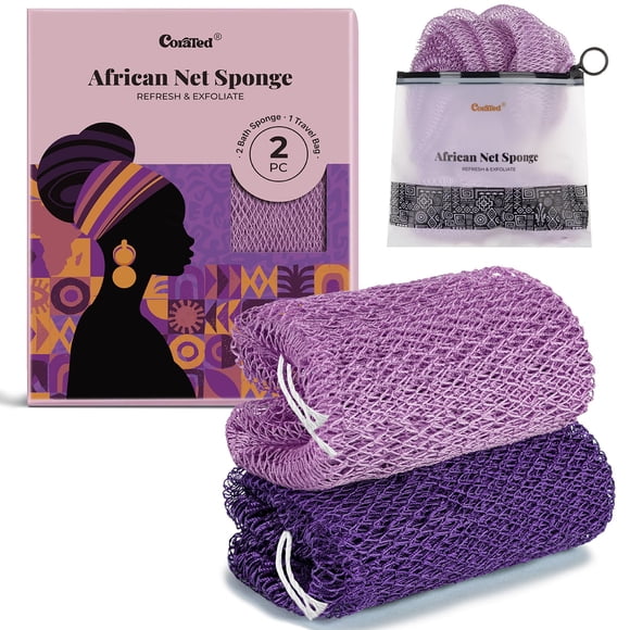 Esponja de baño CORATED red africana exfoliante 45"