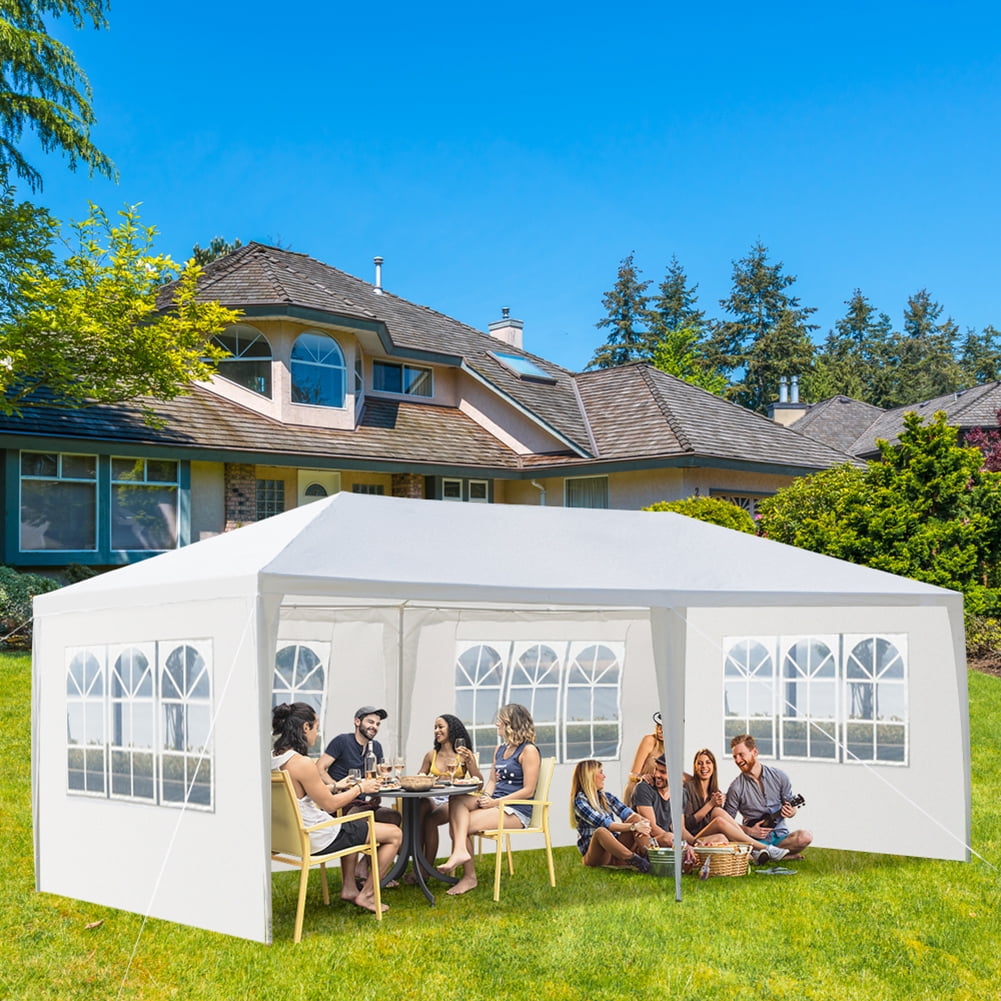 Kadyn 10'X20' Outdoor Canopy Tent, Waterproof Tent with 4 Removable Sidewalls, Wedding Party Tent for Outsides, White Kadyn 10'X20' Outdoor Canopy Tent, Waterproof Tent with 4 Removable Sidewalls, Wedding Party Tent for Outsides, White
