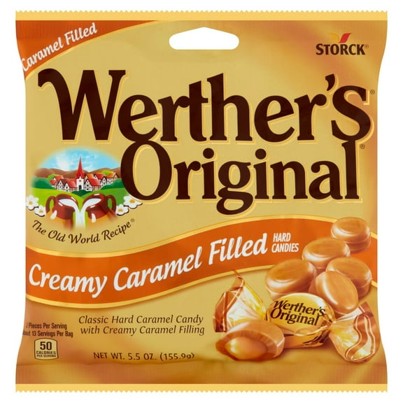 2 Pack - Werthers Original Caramel Hard Candies Creamy Caramel - 5.5 Oz Package May Vary