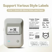 NIIMBOT B1 Label Makers, 2 Inch Bluetooth Label Maker Auto Identification Portable Label Printer (Gray)