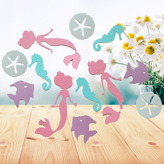 FESTFENDS 100Pcs Mermaid Confetti For Table Party Festival Wedding Decorative Use