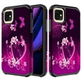 thumbnail image 2 of Apple iPhone 12 Pro Max Case with [Tempered Glass Screen Protector] Girls Women Dual Layer Heavy Duty - Hot Pink Heart, 2 of 6