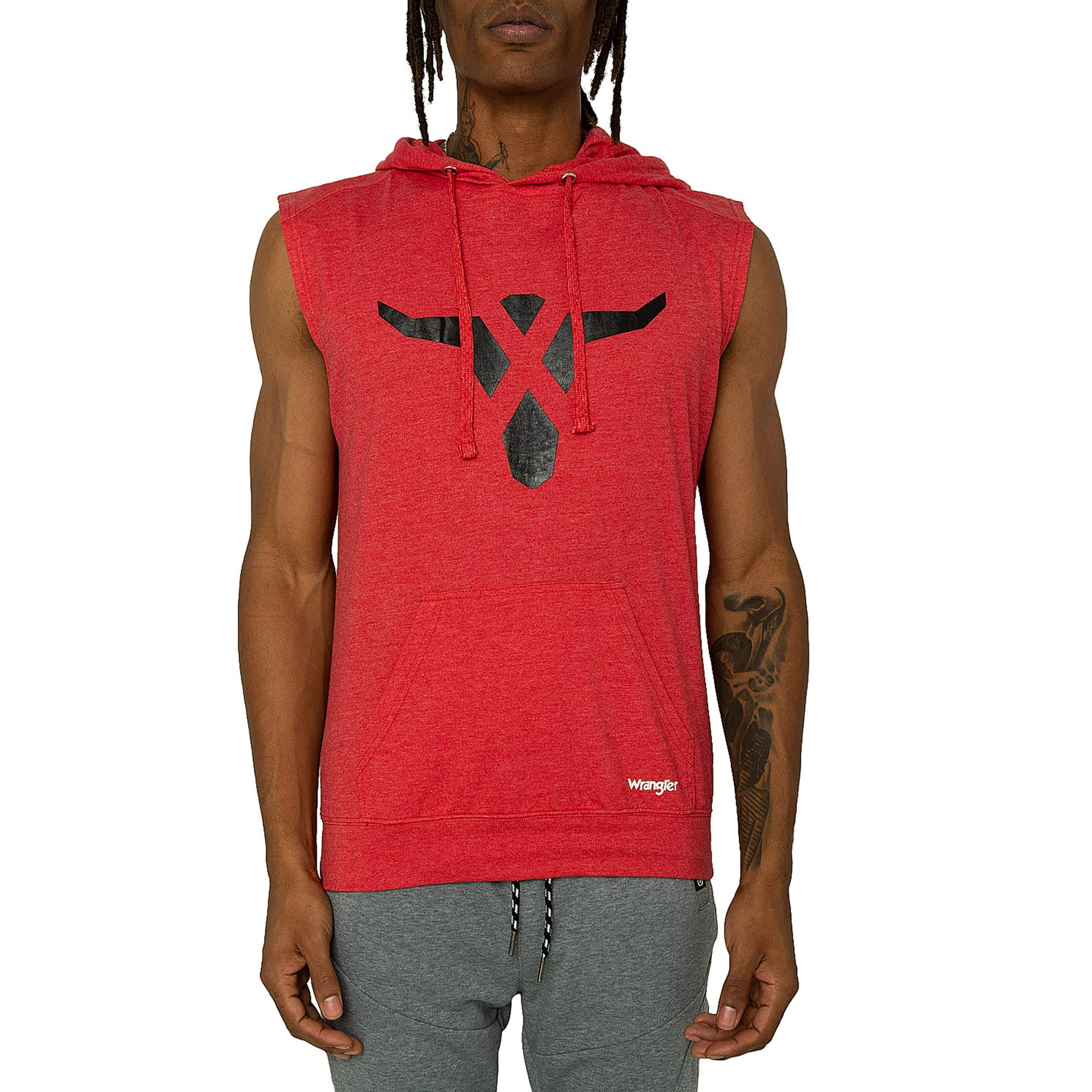 Wrangler Hooded Muscle Shirts for Men, Weightlifting and Workout Tank Top  Red | Walmart Canada