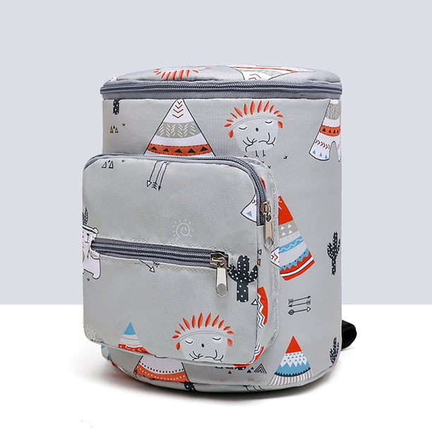 Xihbxyly Bolsa Cilíndrica para Cochecito, Gran Capacidad, Diseño Ligero, Práctica Bolsa para Colgar, Multiusos, Ideal para Cochecitos y Sillas de Comedor, Fácil de Transportar, 19 X 19 X 23 Cm.