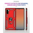 thumbnail image 3 of Galaxy Note 10 (6.3") Case with Ring Holder, Allytech Sllim Fit Bumper Protective Shockproof Stand Case Cover Compatible with Magnetic Car Mount Hard PC Back Cover for Samsung Galaxy Note 10, Red, 3 of 8