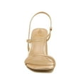 thumbnail image 2 of Sam Edelman Kit Gold Square Toe Slingback Strap Cylindrical Block Heel Sandals (Gold, 11), 2 of 6