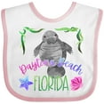 thumbnail image 3 of Inktastic Daytona Beach Florida Cute Swimming Manatee Boys or Girls Baby Bib, 3 of 4