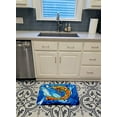 thumbnail image 3 of Carolines Treasures MW1226RUG Ice Blue Shrimp Machine Washable Memory Foam Mat, 3 of 4