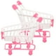 thumbnail image 4 of KAKOWELY 2 piezas de carritos de compras de juguete para niños, carrito de supermercado de juguete de simulación, juguetes de juego de simulación para niños pequeños, 4 of 5