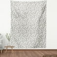 thumbnail image 3 of Ambesonne Leaves Fabric by the Yard Upholstery, Ornamental Minimal Woods, 3 Yards, Ivory and Grey, 3 of 4