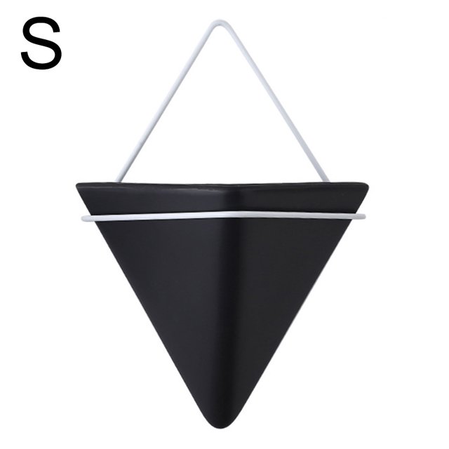 CAROOTU Simple Container Iron Vases Ceramic Self Water-Absorbing Planter Nordic Succulent Plant Wall Mounted