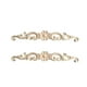 thumbnail image 1 of EeaseMX 2 piezas de flores adhesivas para tallar madera, delicadas flores para la cabeza de la puerta, apliques creativos de madera maciza para muebles, decoración de puertas de gabinetes, tamaño 2, 1 of 7