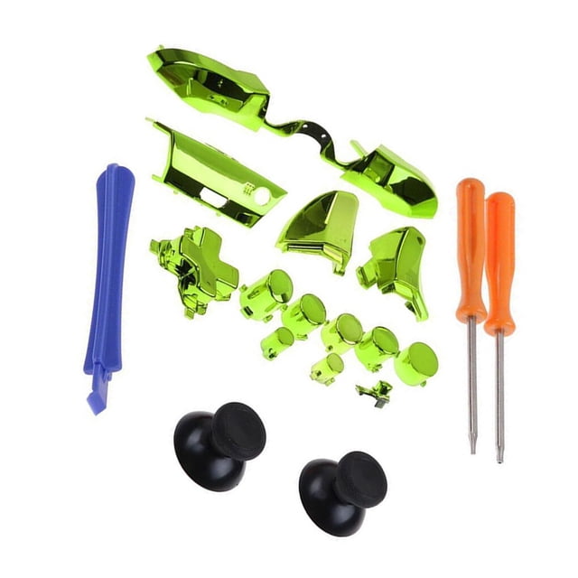 Game Controller Bumper Trigger Button Trigger Plastic Kit LB RB LT RT Gamepad Screwdriver Pry DIY Repair Professional Maintenance Spare Green