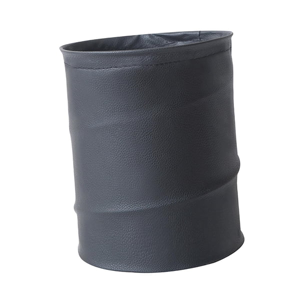 Papelera portátil para coche, plegable, con bolsillo de almacenamiento Negro