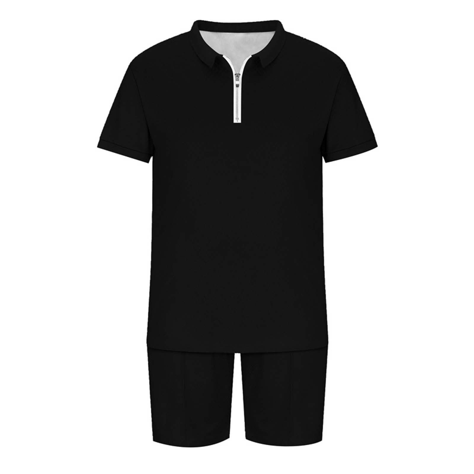 Black and White Polo Short-sleeve Family Matching Sets