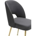thumbnail image 6 of Home Square Swell 19.3" Velvet Dining Chair in Dark Gray & Gold - Set of 2, 6 of 7