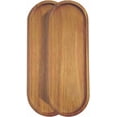 thumbnail image 4 of Wood Serving Trays Charcuterie Boards Oval Wooden Plates Wood Serving Platter Cheese Dinner Plates Bulk for Dessert Snack Bread Fruit Appetizer Dishes (11.5x4Inch*12Pack), 4 of 8