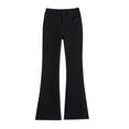 thumbnail image 2 of Labakihah Bell Bottom Jeans for Women Flare Pull On High Waisted Elastic Waist Trendy Stretch Denim Pants and Flare Jeans for Women Black, 2 of 9