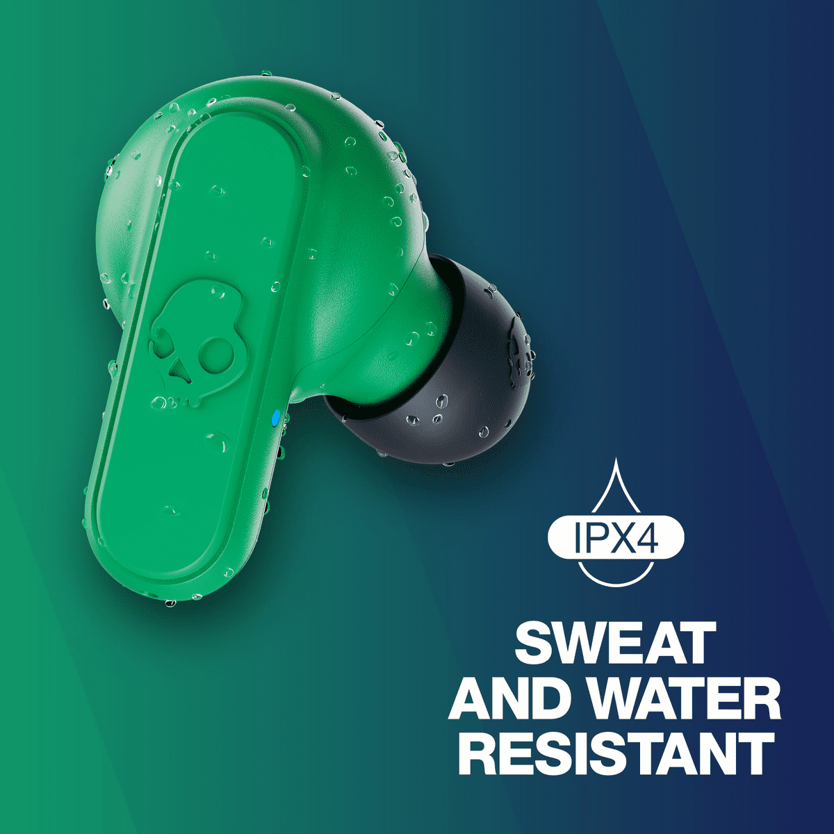 Skullcandy Dime XT 2 True Wireless In-Ear Earbuds, Blue/Green