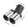 thumbnail image 3 of Stainless Steel Exhaust Tip, Universal Fit Decorative Tailpipe Cover, Easy to Install, Rust-Resistant for Car Modification, Multicolor, 3 of 6