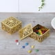 thumbnail image 5 of Caja de dulces BuyWeek cuadrada 12 piezas estilo europeo alta capacidad color oro plata, 5 of 9