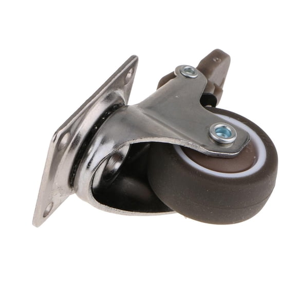 HILABEE Heavy Duty Rubber Base Swivel Castor Wheels Carts Non Skid Casters 1.25 Inch