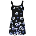 thumbnail image 4 of Caoirhny Women Summer Sling Playsuits Gradient/Flower Print Sleeveless Loose Short Jumpsuits Fashion Casual Straps Romper Clubwear, 4 of 6